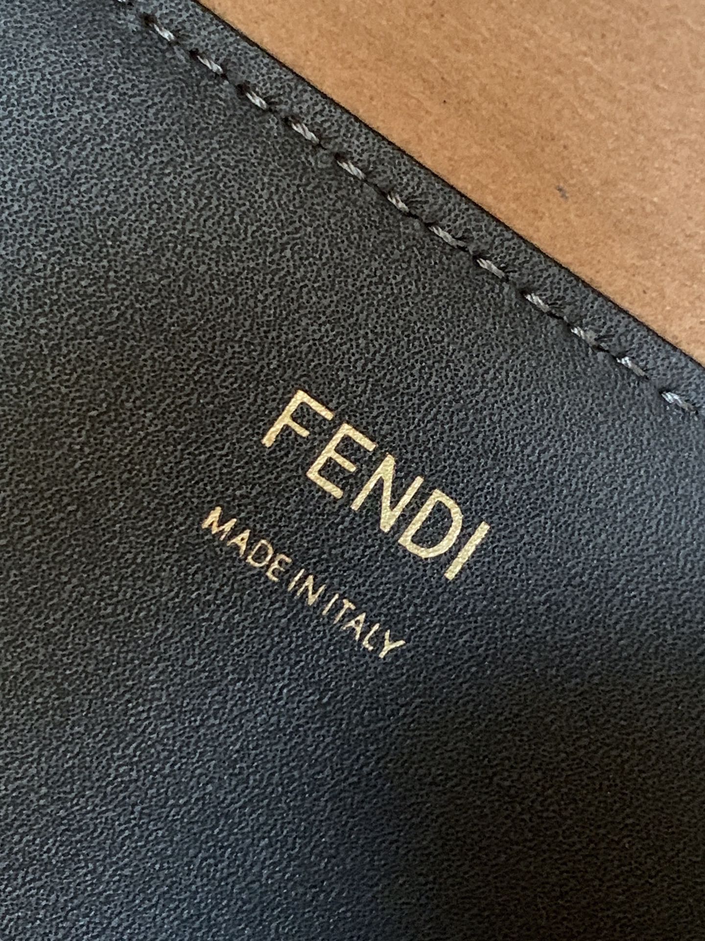 Fendi Medium Sunshine Shopper Black Leather Bag 